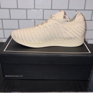 J/SLIDES Women's Cream Knit Sneakers